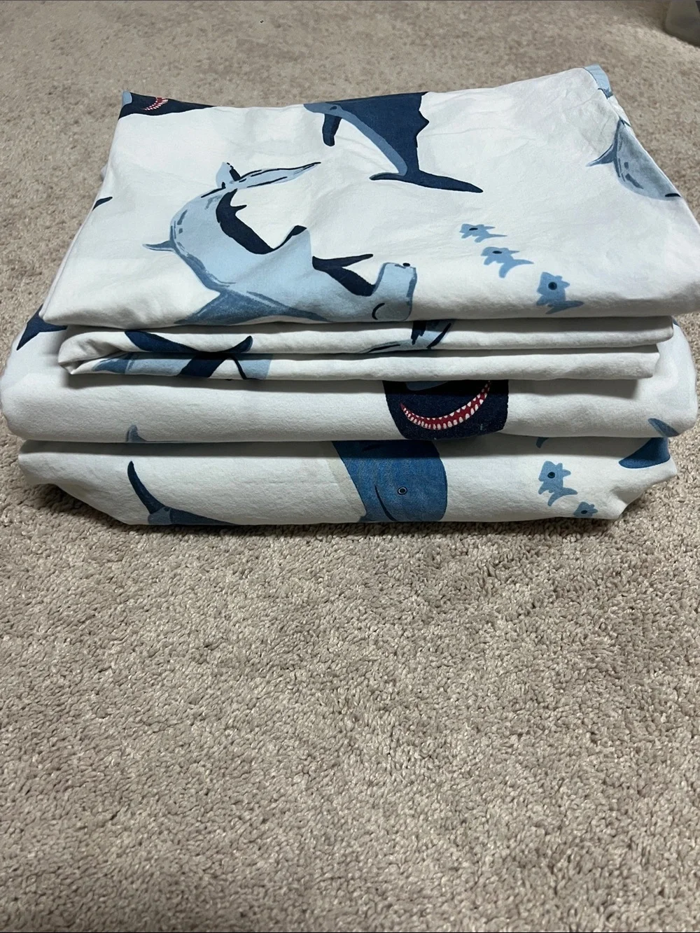 Pottery Barn Kids Shark Bite Sheets full